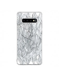Coque Samsung S10 Courbes Meandre Blanc Noir -  Léa Clément