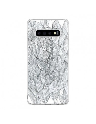 Coque Samsung S10 Courbes Meandre Blanc Noir -  Léa Clément