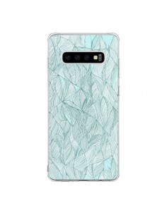 Coque Samsung S10 Courbes Meandre Bleu Vert Nuageux -...