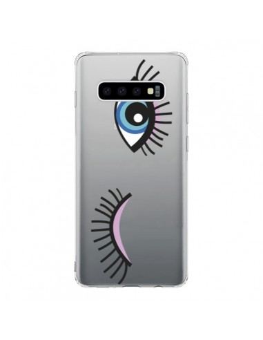 Coque Samsung S10 Eyes Oeil Yeux Bleus Transparente -  Léa Clément
