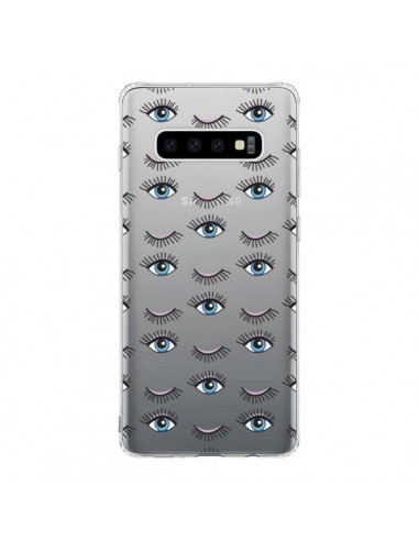 Coque Samsung S10 Eyes Oeil Yeux Bleus Mosaïque Transparente -  Léa Clément