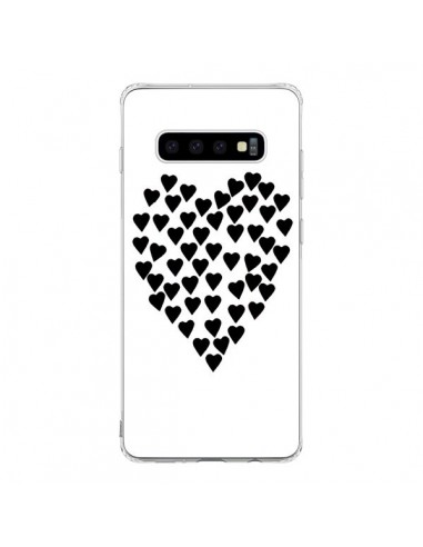 Coque Samsung S10 Coeur en coeurs noirs - Project M