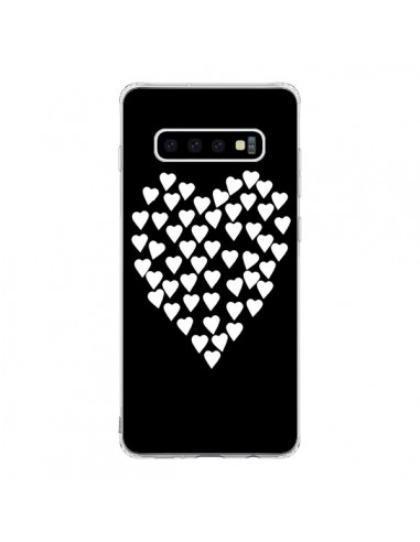 Coque Samsung S10 Coeur en coeurs blancs - Project M