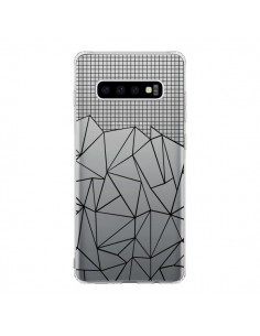Coque Samsung S10 Lignes Grille Grid Abstract Noir...