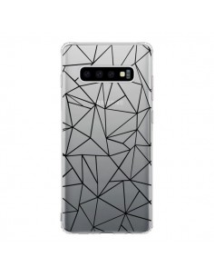 Coque Samsung S10 Lignes Triangles Grid Abstract Noir...
