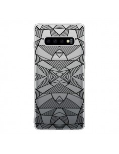 Coque Samsung S10 Lignes Miroir Grilles Triangles Grid...