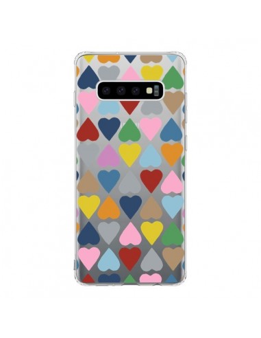 Coque Samsung S10 Coeurs Heart Couleur Transparente - Project M