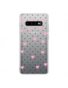 Coque Samsung S10 Point Coeur Rose Pin Point Heart...