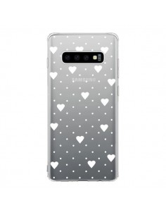 Coque Samsung S10 Point Coeur Blanc Pin Point Heart...