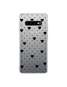 Coque Samsung S10 Point Coeur Noir Pin Point Heart...