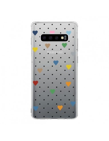 Coque Samsung S10 Point Coeur Coloré Pin Point Heart Transparente - Project M