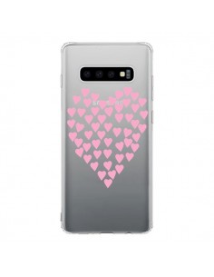Coque Samsung S10 Coeurs Heart Love Rose Pink...