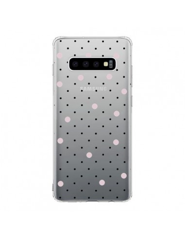 Coque Samsung S10 Point Rose Pin Point Transparente - Project M
