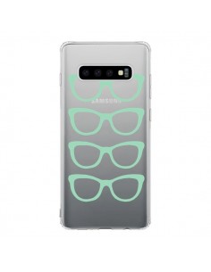Coque Samsung S10 Sunglasses Lunettes Soleil Mint Bleu...