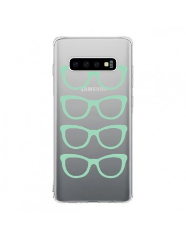 Coque Samsung S10 Sunglasses Lunettes Soleil Mint Bleu Vert Transparente - Project M