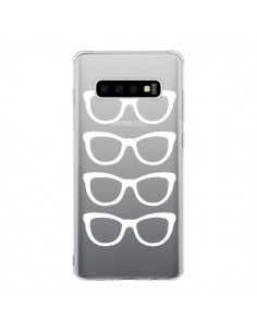 Coque Samsung S10 Sunglasses Lunettes Soleil Blanc...
