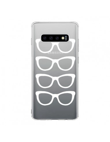 Coque Samsung S10 Sunglasses Lunettes Soleil Blanc Transparente - Project M