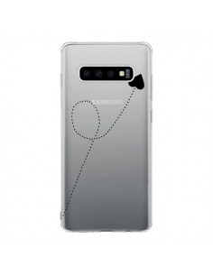 Coque Samsung S10 Travel to your Heart Noir Voyage Coeur...