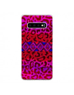 Coque Samsung S10 Tribal Leopard Rouge - Ebi Emporium
