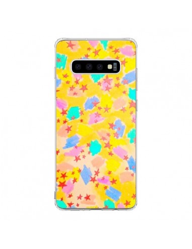 Coque Samsung S10 Stars Etoiles Jaunes - Ebi Emporium