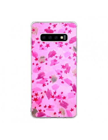 Coque Samsung S10 Stars Etoiles Roses - Ebi Emporium