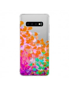Coque Samsung S10 Creation in Color Orange Transparente -...