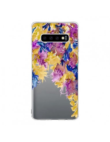 Coque Samsung S10 Cascade Florale Transparente - Ebi Emporium