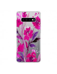 Coque Samsung S10 Roses Fleur Flower Transparente - Ebi...