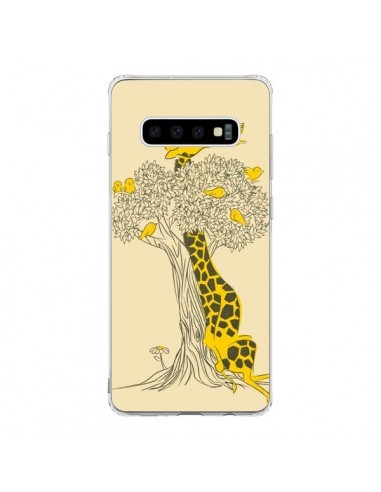 Coque Samsung S10 Girafe Amis Oiseaux - Jay Fleck