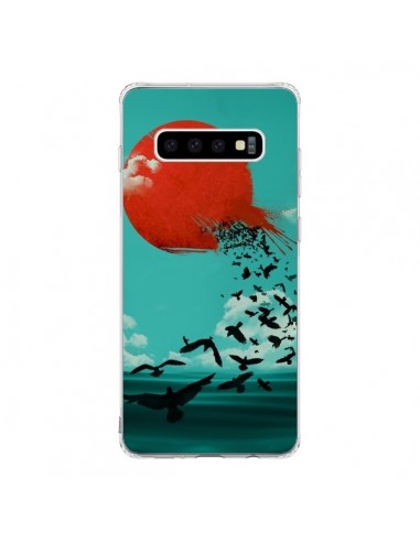 Coque Samsung S10 Soleil Oiseaux Mer - Jay Fleck