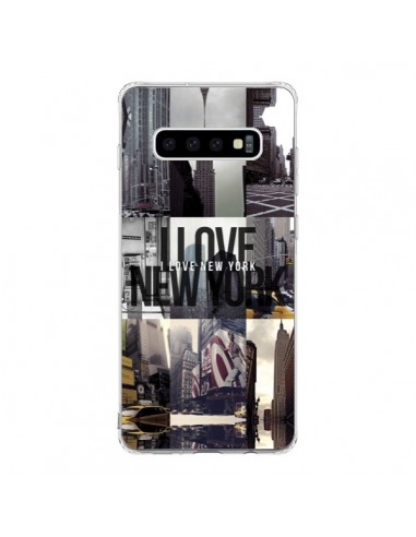 Coque Samsung S10 I love New Yorck City noir - Javier Martinez