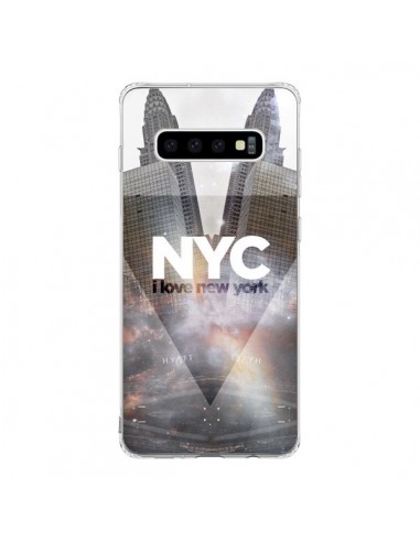 Coque Samsung S10 I Love New York City Gris -...