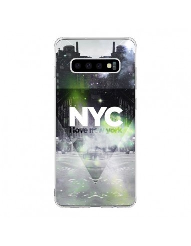 Coque Samsung S10 I Love New York City Vert - Javier Martinez