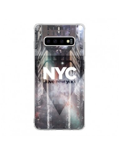 Coque Samsung S10 I Love New York City Violet - Javier Martinez