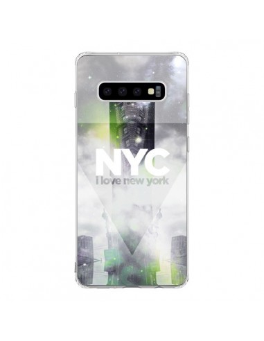 Coque Samsung S10 I Love New York City Gris Vert - Javier Martinez