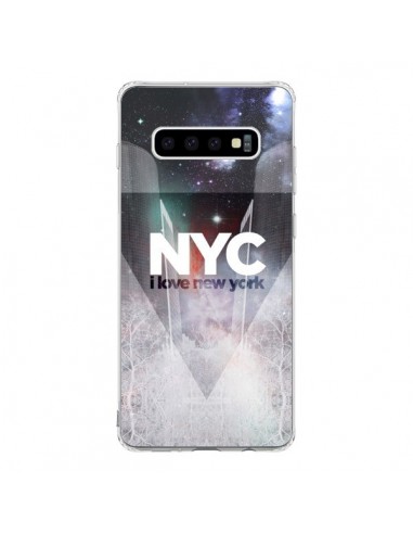 Coque Samsung S10 I Love New York City Bleu - Javier Martinez