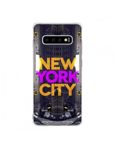 Coque Samsung S10 New York City Orange Violet - Javier Martinez