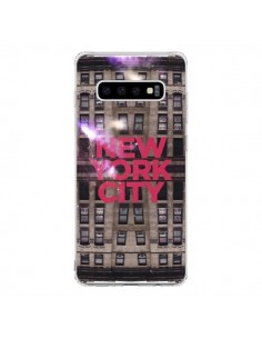 Coque Samsung S10 New York City Buildings Rouge - Javier...