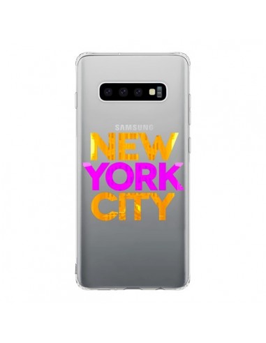 Coque Samsung S10 New York City NYC Orange Rose Transparente - Javier Martinez