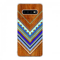 Coque Samsung S10 Azteque Arbutus Blue Bois Aztec Tribal...