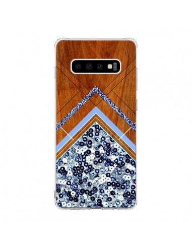 Coque Samsung S10 Sequin Geometry Bois Azteque Aztec Tribal - Jenny Mhairi