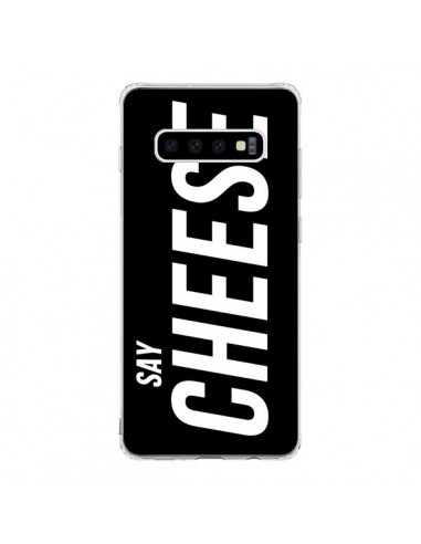 Coque Samsung S10 Say Cheese Smile Noir - Jonathan Perez