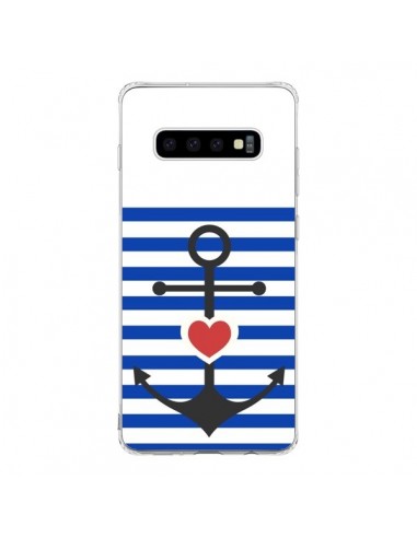 Coque Samsung S10 Mariniere Encre Marin Coeur - Jonathan Perez