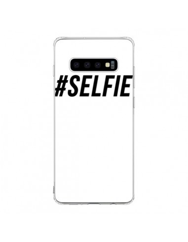 Coque Samsung S10 Hashtag Selfie Noir Vertical - Jonathan Perez