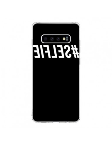 Coque Samsung S10 Hashtag Selfie Blanc Inversé - Jonathan Perez