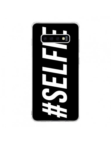 Coque Samsung S10 Hashtag Selfie Noir Horizontal - Jonathan Perez