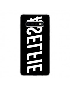 Coque Samsung S10 Hashtag Selfie Blanc Inversé Horizontal...