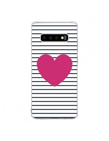 Coque Samsung S10 Coeur Traits Marin - Jonathan Perez