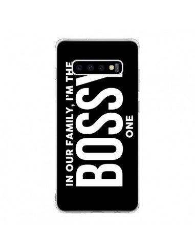 Coque Samsung S10 In our family i'm the Bossy one - Jonathan Perez