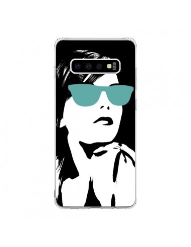 Coque Samsung S10 Fille Lunettes Bleues - Jonathan Perez